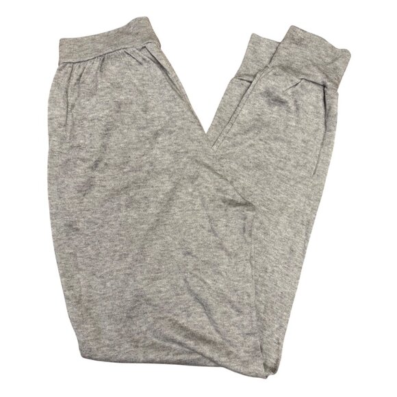 Dawna Womens Gray Lounge Set Long Sleeve Cropped Top High-Waisted Pants - Picture 3 of 13